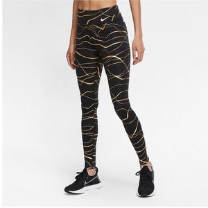 BIG SALE! Nike Icon Flash Fast Running Leggings with Metallic Gold XS